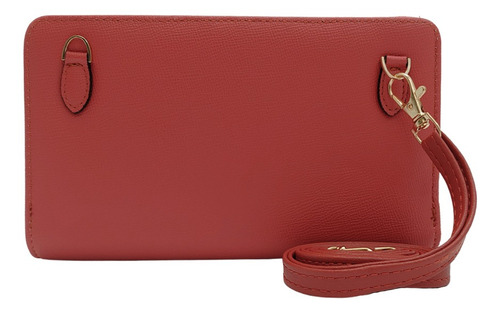 Bolsa Carteira Feminina Transversal Porta Celular Cor Rosa