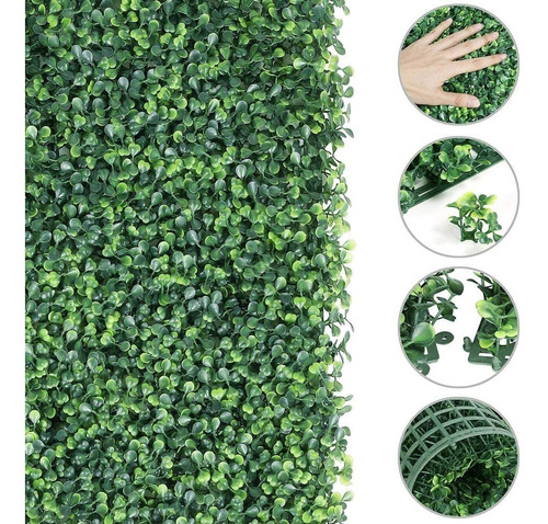 Pack X 15 Pasto Jardin Vertical Artificial Pared Panel 25x25