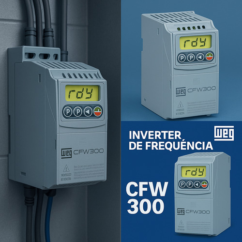 Inversor De Frequência Weg Cfw300 0,5cv 2,6a 220v Monofásico