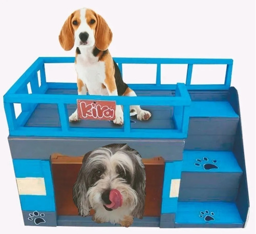Casas Para Perros+obsequio Nombre De Tu Mascota