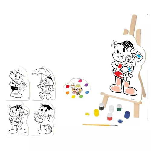 Kit de Pintura com Cavalete - Turma da Mônica - Nig Brinquedos