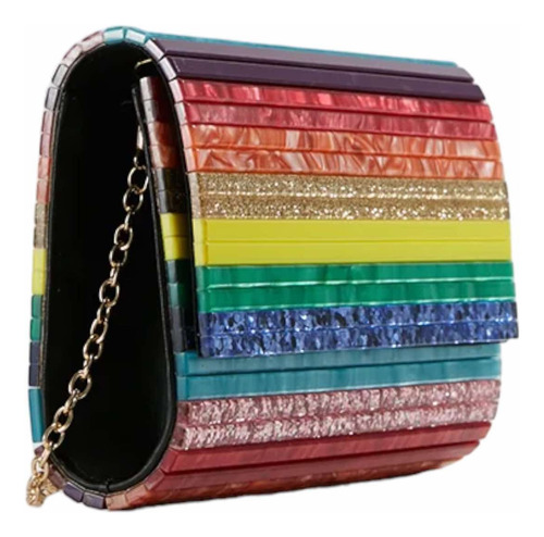 Kurt Geiger- Bolsa Clutch Arcoíris Original
