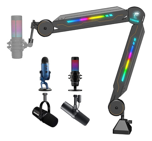 Brazo Soporte Para Micrófono Ajustable Moderno Rgb Reforzado