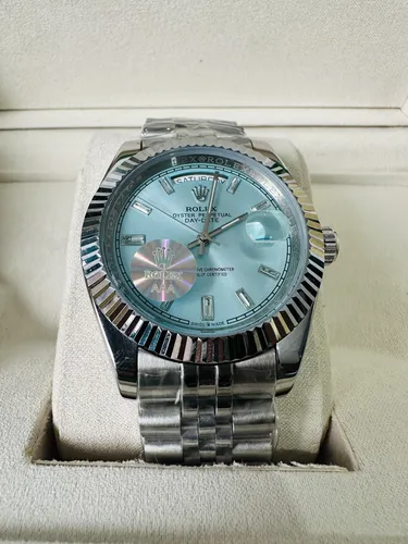 Reloj rolex plateado hotsell