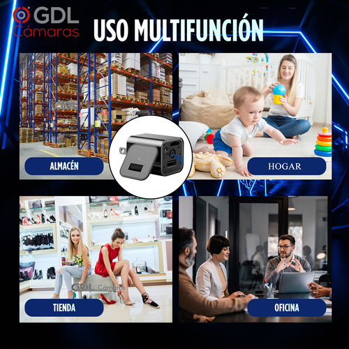 Camara Espia Wifi Cargador Inalambrica 64 Gb Video 24hr