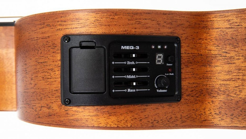 Imagem 4 de 4 de Violão Shelter Eletrico Baby Bby500mhq Mahogany Satin