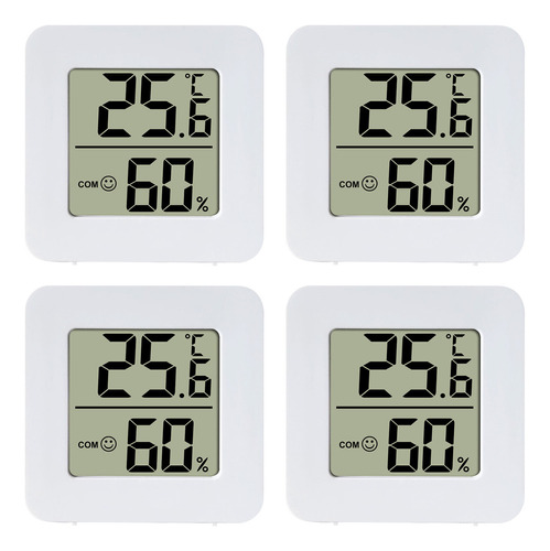 Mini Higrom Digital De Temperatura Y Humedad De 4 Piezas