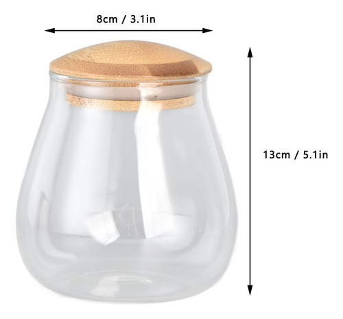 Tapa De Recipiente Sellada De Vidrio Transparente Segura Par