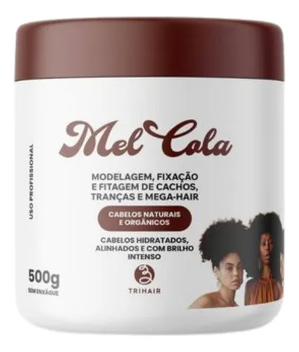Mel Cola Cachos Naturais E Orgânicos Modelador 500g Trihair