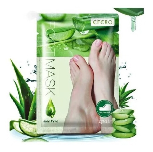 Meias Esfoliantes Para Pés Hidratante Aloe Vera Efero 1 Par