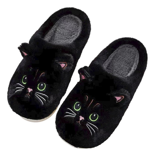 Zapatillas De Gato Peludas For Mujer, Suaves Y Cálidas