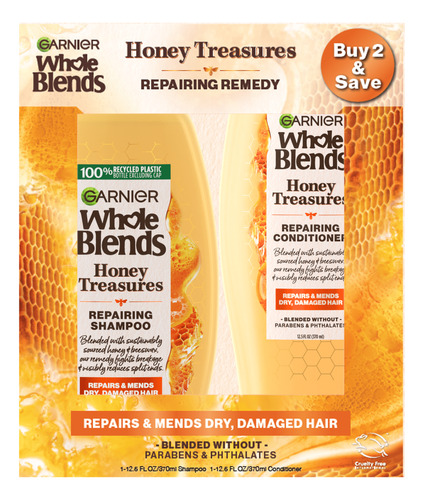 Set De Champú Y Acondicionador Garnier Whole Blends Honey