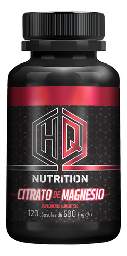 Citrato De Magnesio De 120 Cápsulas Hq Nutrition Sin Sabor