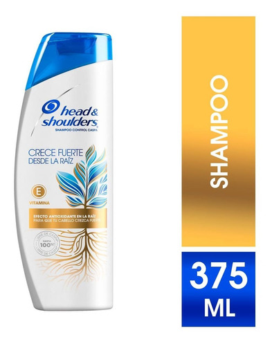 Shampoo Head & Shoulders Control Caspa Crece Fuerte Desde La Raíz 375ml