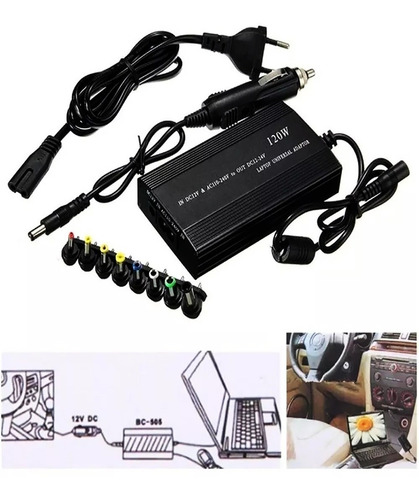 Cargador Para Laptop En El Carro Con Adaptadores 2 En 1