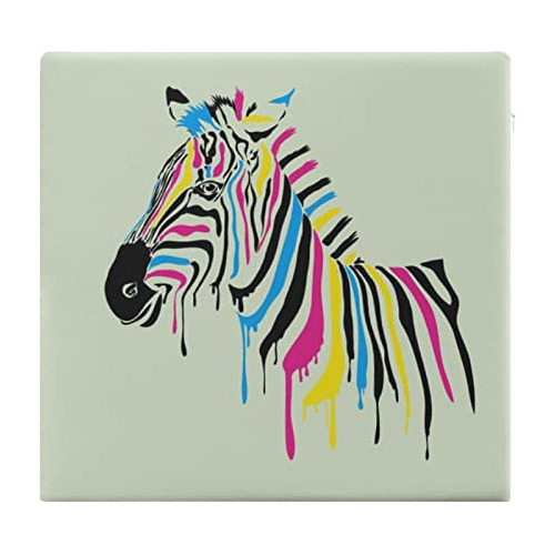 Painted Zebra Art Seat Cushion With Memory Foam Breathable D