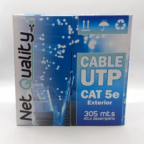Imagen 2 de 5 de Bobina Cable Utp Cat 5e 305 Metros Red Exterior Camara Cctv