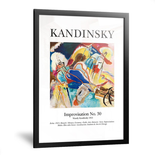 Cuadro Abstracto Kandinsky Improvisación 30 Cañones 35x50cm