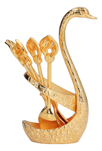 Agitadores De Café Holder Spoon Elegant Swan Zinc Alloy