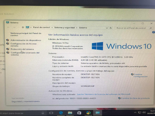 Cpu Hp Compaq E Slim Form Factor Corei3 (Usado)