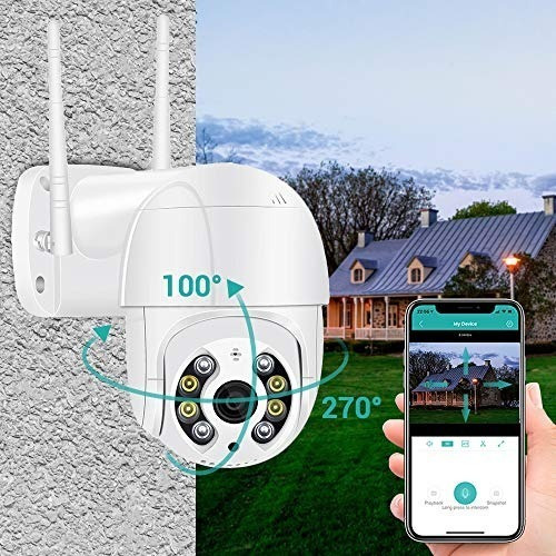 Imagen 3 de 4 de Camara Seguridad Exterior Wifi Ip66 Visionnocturna Microfono