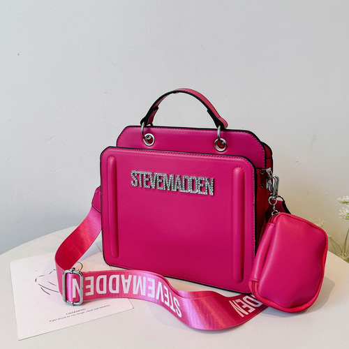 Bolso De Mano Para Mujer De Color Liso Tipo Bandolera De Pu