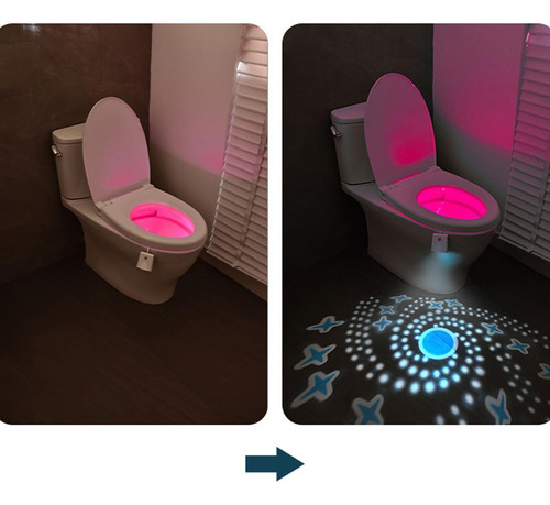 Sensor Movimiento Y Luz Led Nocturna For El Baño Impermeable