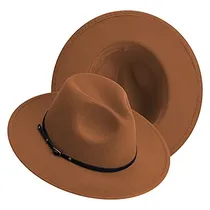 Comprar Sombreros Fedora De Ala Ancha Clásica De Fieltro Con Hebilla