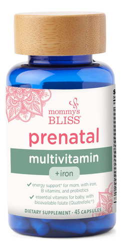 Mommy's Bliss Prenatal Multivitamin Con Hierro Y Cido Flic