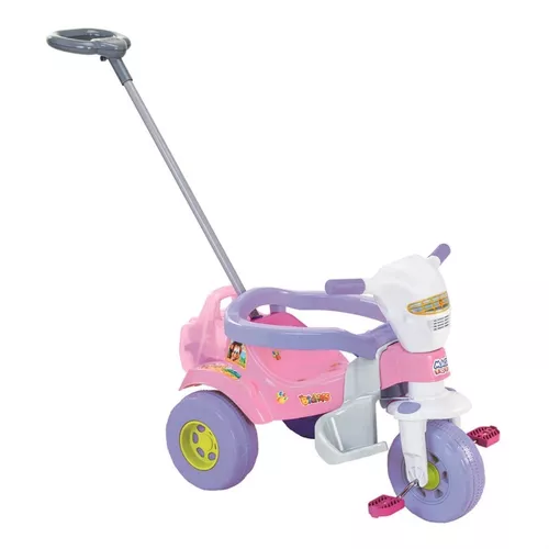 Motoca infantil feminina rosa chok