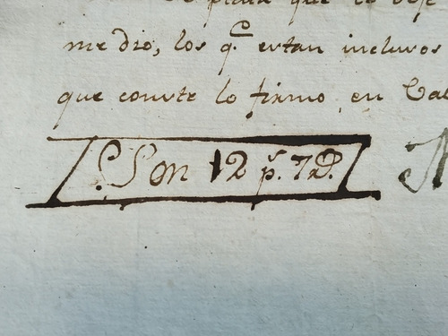 Documentó Antiguo 1784 (Usado)