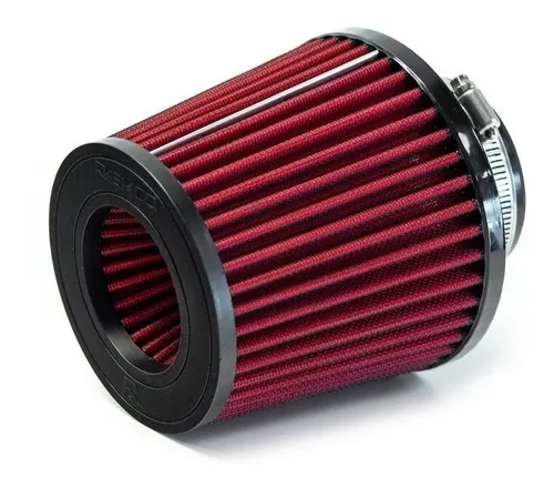  2.75 Universal de alto flujo seco cono de entrada de aire  Turbo filtro limpio lavable rojo : Automotriz