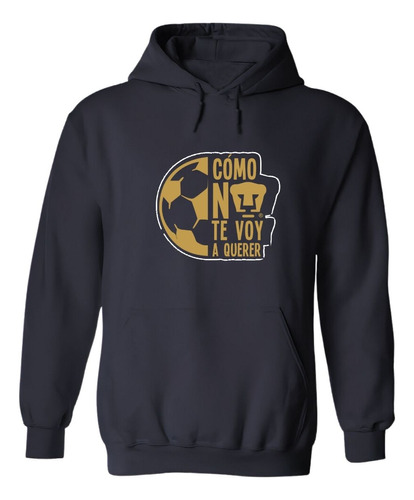 Sudadera Para Hombre Hoodie Pumas Unam Medio Balón