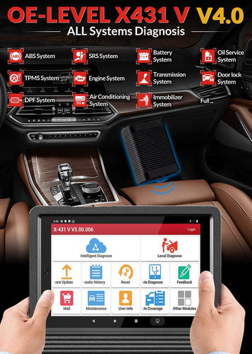 Escáner Automotriz X431 V+ Pro Funciones Avanzada Ecu