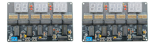 Kit De Relógio De Circuito Digital 2x 4,5v-5,5v De 6 Bits El