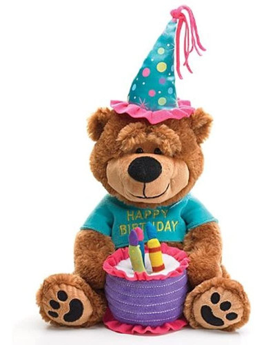 Adorable Oso De Peluche De Feliz Cumpleaos Con Pastel Que To