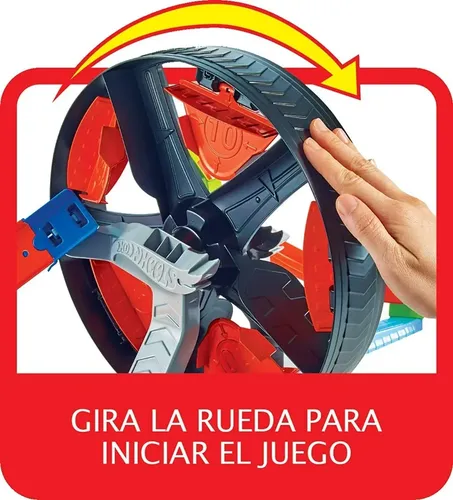 Hot Wheels Pista Desafío De La Rueda – Lanza Coches Y Gana Puntos, Juego De Acción Para Niños A Partir De 5 Años (Mattel GJM77)