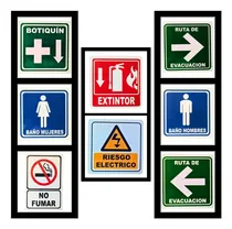 Comprar Señalamientos Protección Civil Seguridad Kit De 8 Pzas
