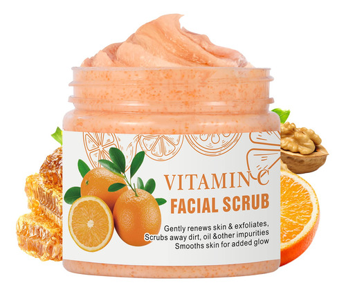 Exfoliante Facial Con Vitamina C, Exfoliante Facial Iluminad