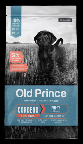 Old Prince Novel Cordero Y Arroz Cachorros X 15 Kgs