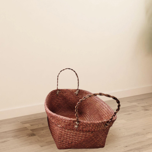 Cesta De Almacenamiento Tejida, Cesta Decorativa, Café