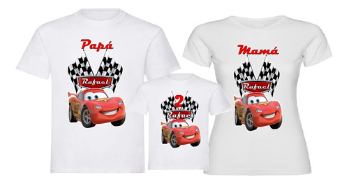 Camisetas Cars Camisetas Cumpleaños Set X3 Cars