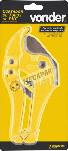 Cortador De Cano Pvc Ppr Alicate Corta Tubos 42mm Vonder