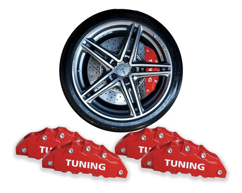 Imagem 1 de 3 de Capa Pinca De Freio Tuning 4 Peças Universal + Cola Grátis