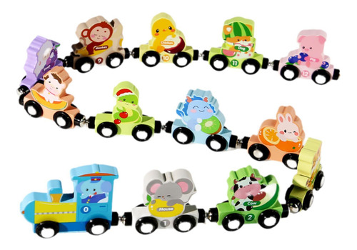 Juego De Trenes De Madera, Vehículos, Juguetes De Zodíaco