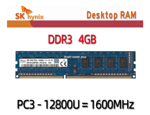 Memória Ram 4gb Sk Hynix Ddr3 Para Desktop (Usado)