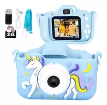 Comprar Mini Cámara Fotográfica Digital Para Niños Con Funda Y 32 Gb