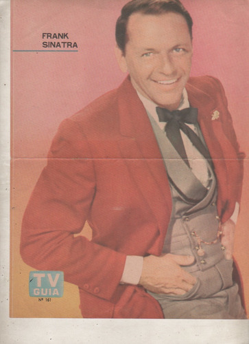 Antiguo Poster Revista T V Guia  - Frank Sinatra  - Años 70