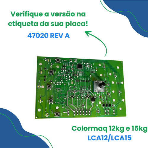 Placa Lavadora Colormaq Lca12 Lca15 12kg 15kg - 47020