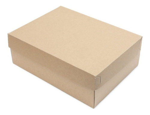 10 Cajas Bandeja 24x32x10 Kraft/blanco